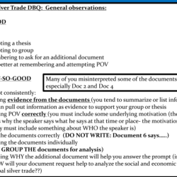 Silver trade dbq skills practice