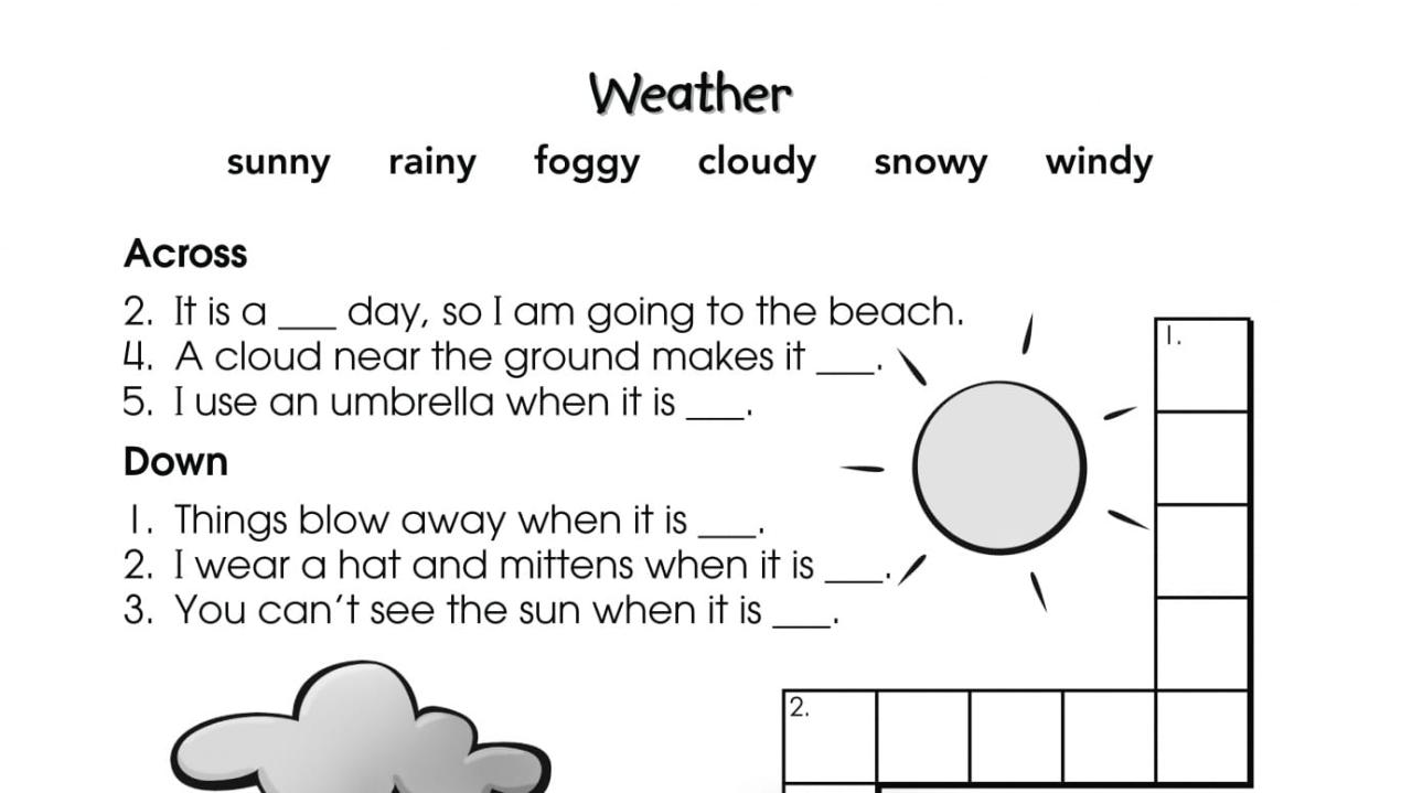 Weather and climate crossword puzzle