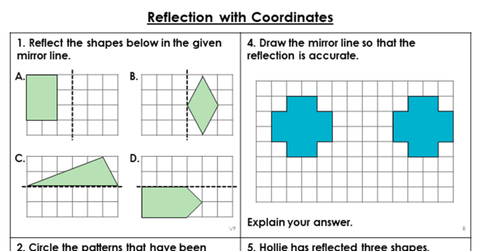 Coordinate algebra reflection 1 answer key