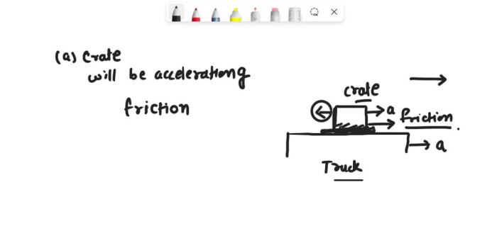 Crate rests elevator friction coefficient