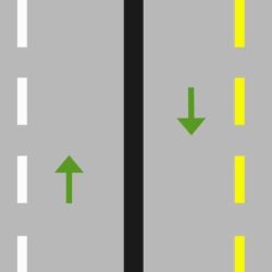 Markings pavement passing roadway direction crossing permitted multilane stay aarp