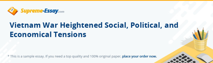Analyze the ways in which the vietnam war heightened social
